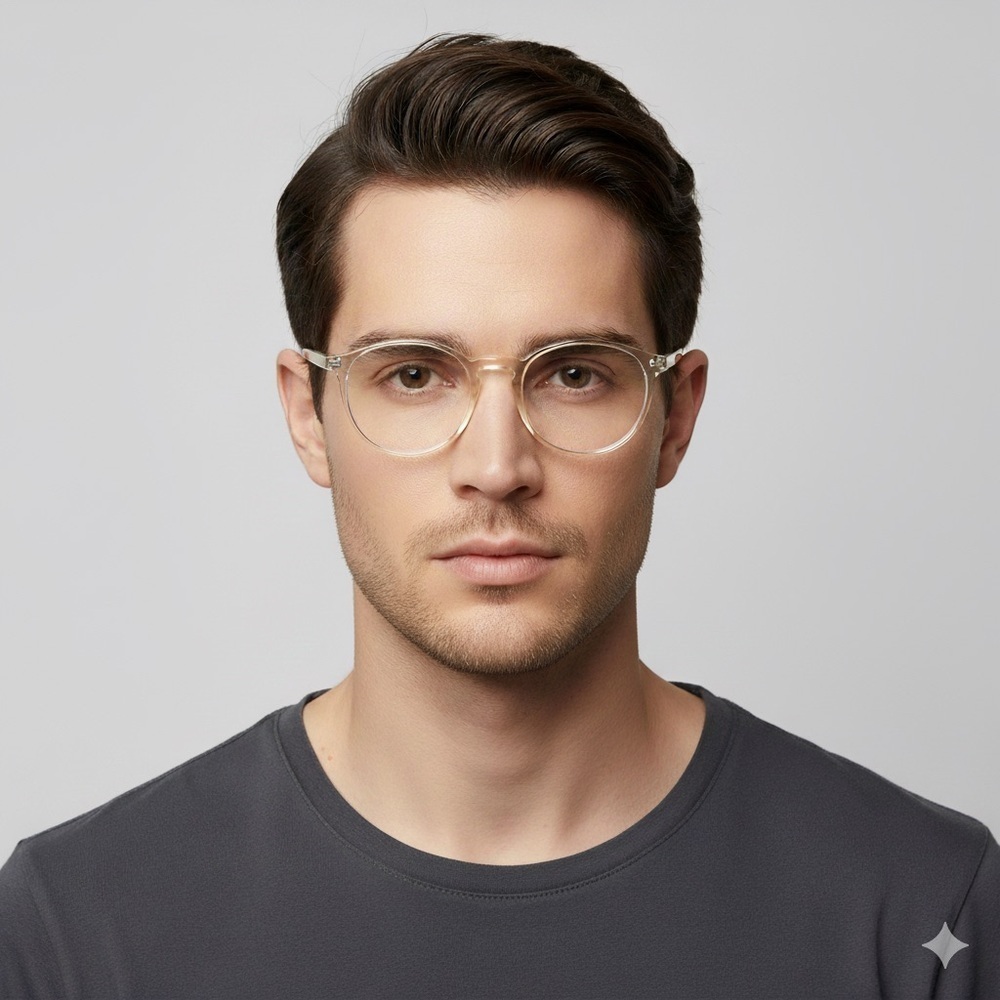 Jean Lafont Paris Clear Transparent Genie Round Glasses Frames - 49mm 🇫🇷
